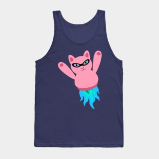 Pink Rocket Cat Tank Top